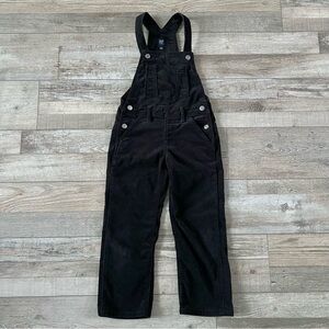 Gap Girls Black Velvet Overalls Size Small 6/7